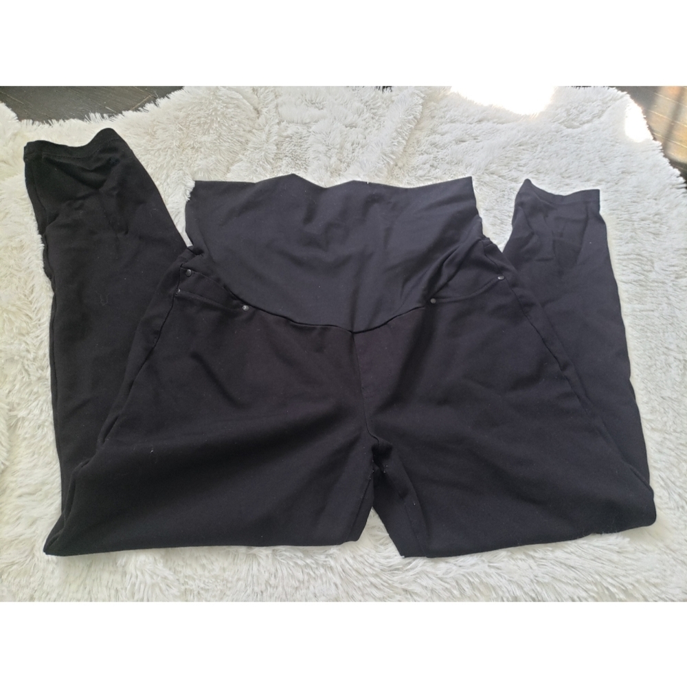 Liverpool maternity stretch black the legging pull on denim jeans size 14